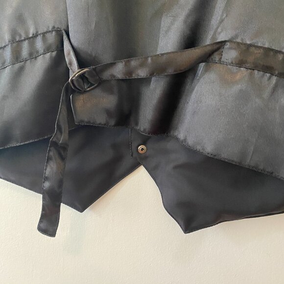 Modal Black Leather Vest Mens XXL Oklahoma State Snap Buttons Biker Western - Picture 6 of 8